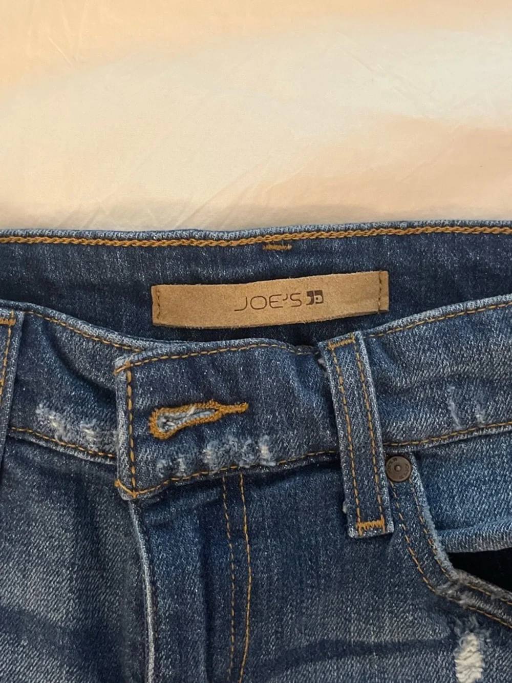 Joe's Jeans Blue Distressed Denim Shorts